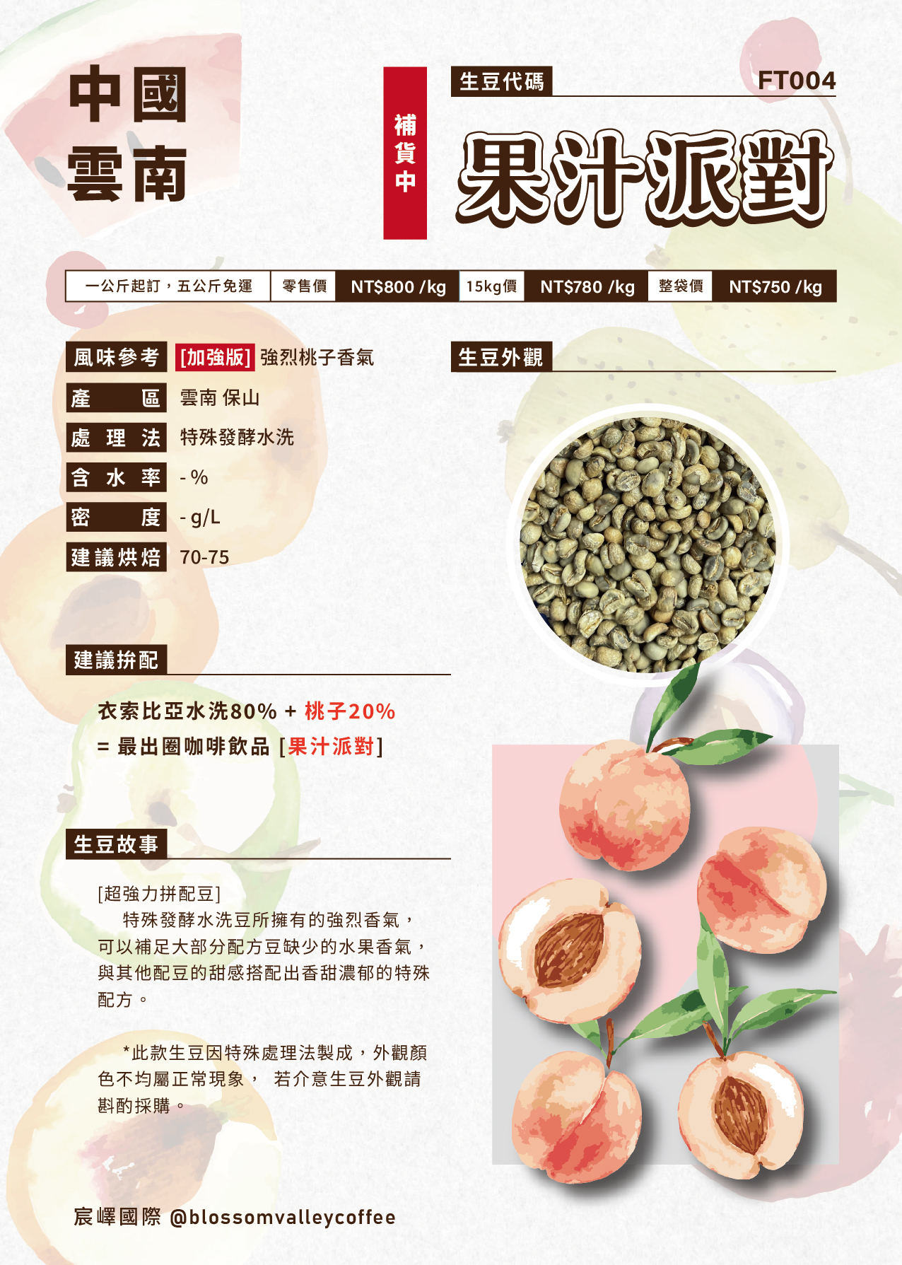 [預訂]｜雲南 果汁派對 桃子